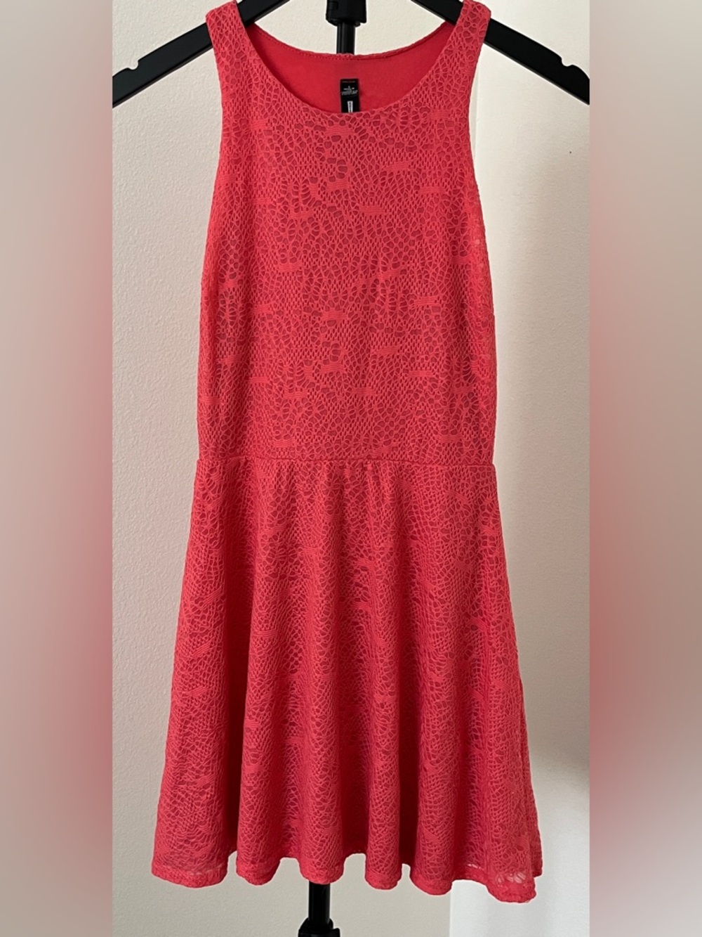 🌺 Lord & Taylor's Design Lab Lace Dress | Coral Pink Fit & Flare Vacation Dress